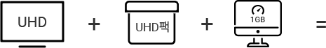 UHD 경제형 + UHD팩 + 인터넷(1G)